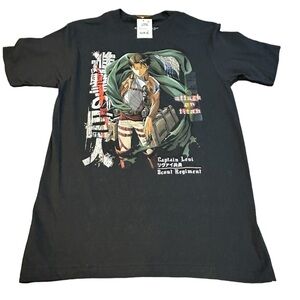 Men’s Attack on Titan Levi‎ Ackerman shirt size small athletic fit NWT